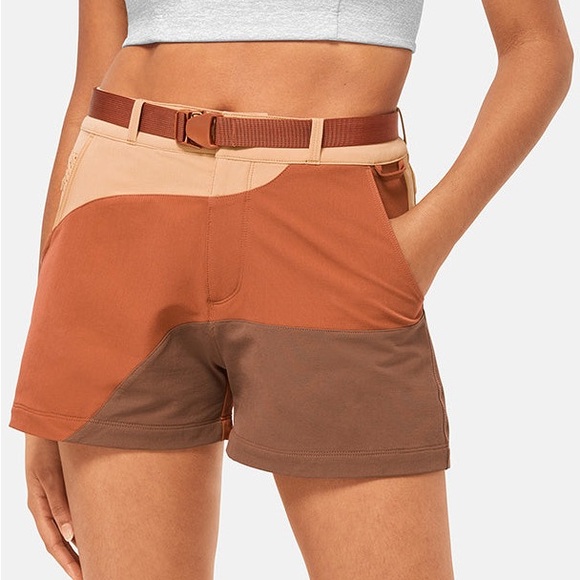Outdoor Voices Rectrek 3” Short in Zion / Colorblock Orange Brown Size Large - Picture 1 of 7